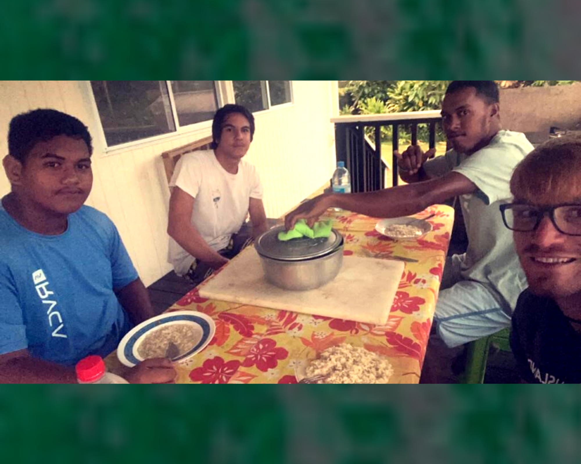 Un repas avec les joueurs