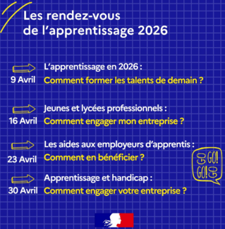 RDV de l'apprentissage, webinaires du ministère du travail